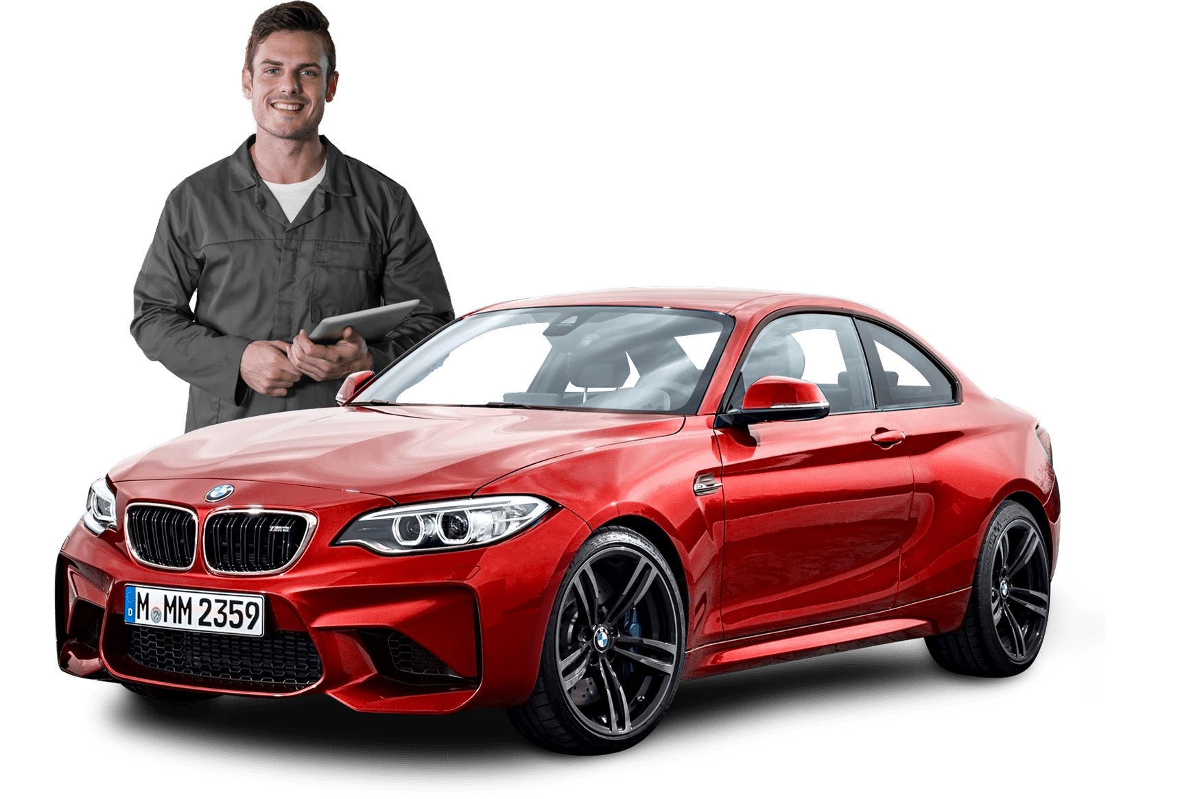 Carro e ônibos um ao lado do outro com duas imagens em forma de box escrito em sequência: Segurança, confiança e credibilidade e em seguida Economia, assistência, garantia, segurança e mão de obra.